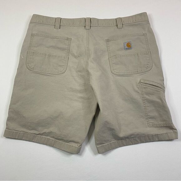 Carhartt Rugged Flex Relaxed Fit Canvas Work Shorts Men's 40 Stained Beige - Picture 13 of 14